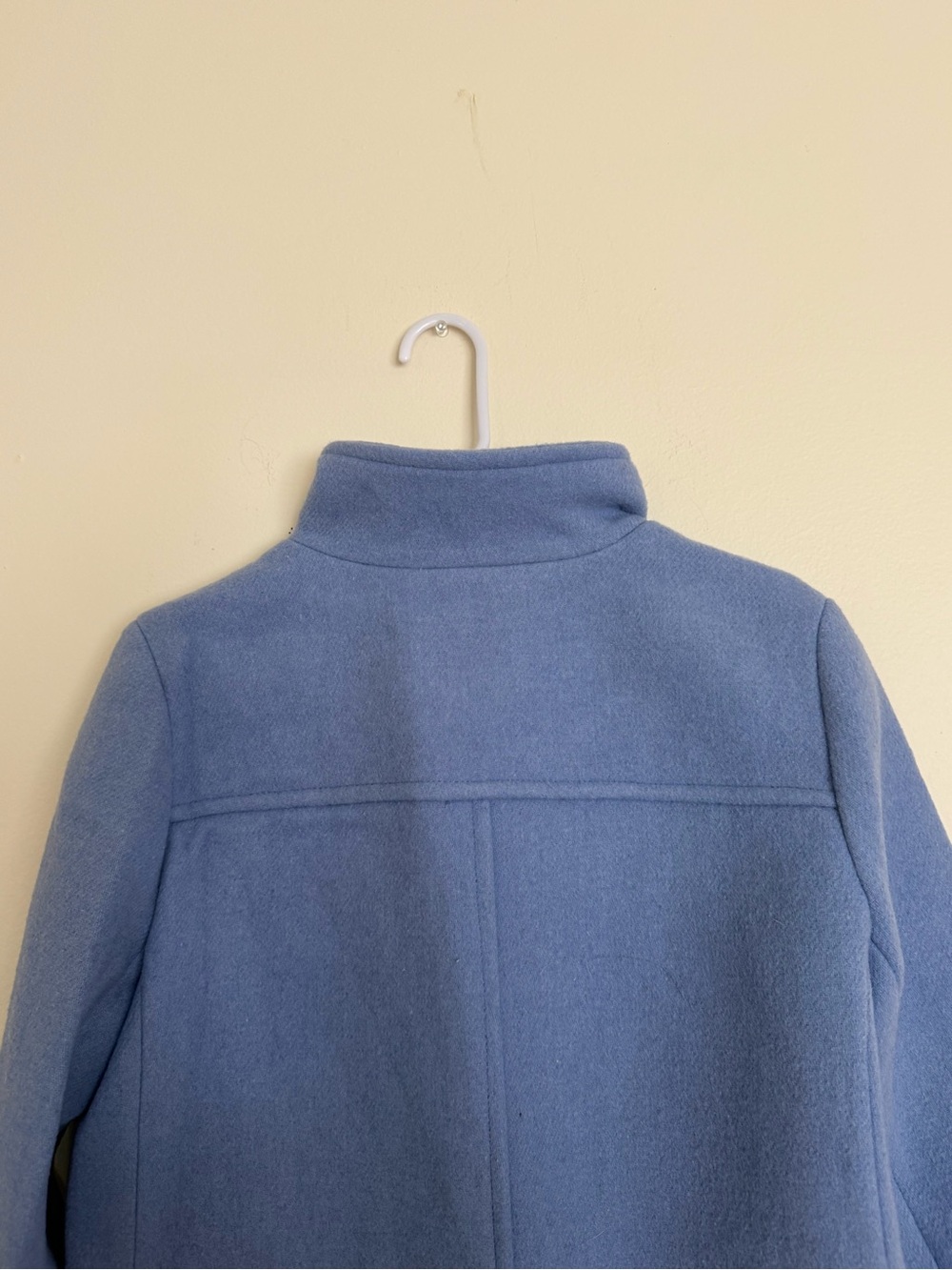 J. Crew Women's Dusty Periwinkle Button Neck Blue City Coat Size 4 New with Tags - Picture 6 of 7